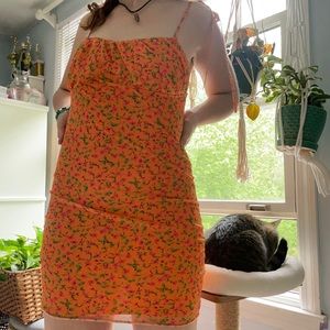 MOTEL ROCKS NWT ORANGE FLORAL DRESS